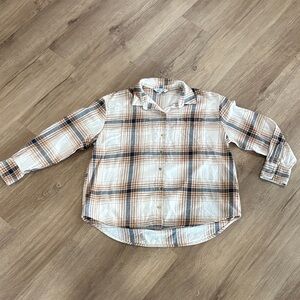 Old Navy Plaid Flannel Boyfriend Shirt
